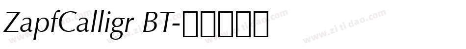 ZapfCalligr BT字体转换